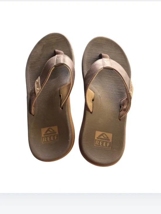 REEF Men’s Santa Ana Flip Flops Brown Size 8 - Picture 1 of 5